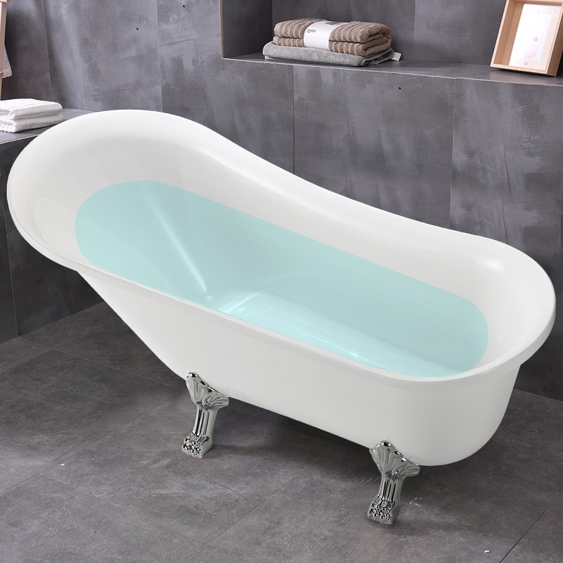 68.9" x 31" Clawfoot Soaking Acrylic Bathtub