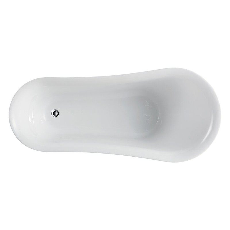 68.9" x 31" Clawfoot Soaking Acrylic Bathtub