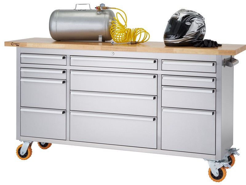 72"W Butcher Block Top Workbench