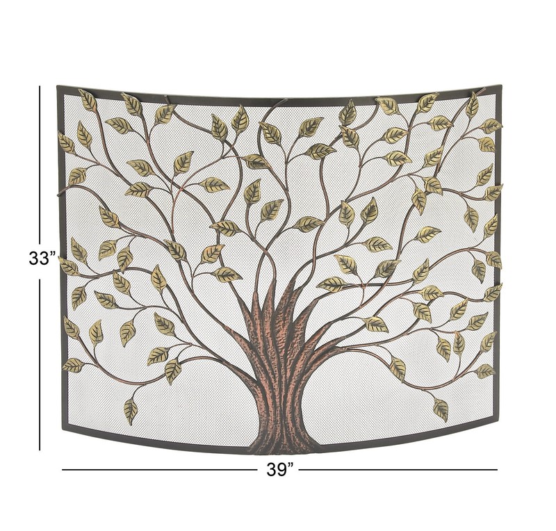 Aashay Single Panel Iron Fireplace Screen