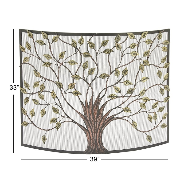 Aashay Single Panel Iron Fireplace Screen