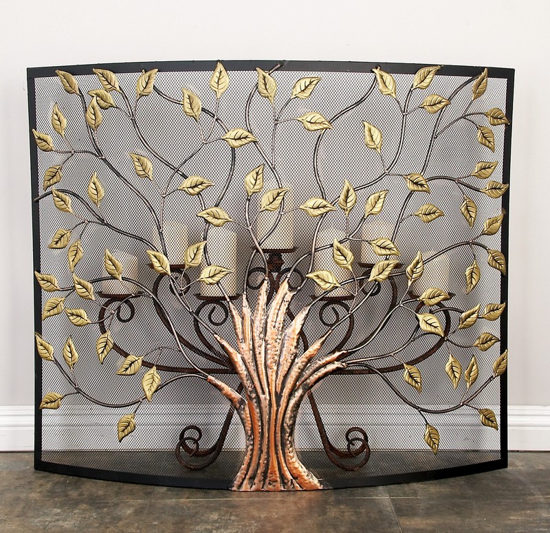 Aashay Single Panel Iron Fireplace Screen