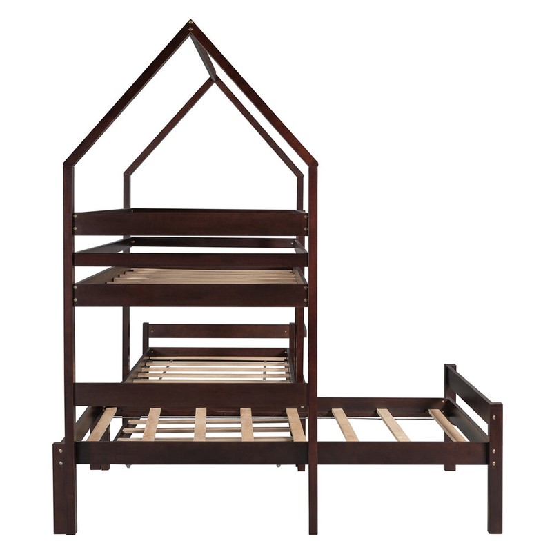 Abdikadir Twin Over Twin Over Twin Triple / Quad Bunk Bed with Trundle by Harriet Bee