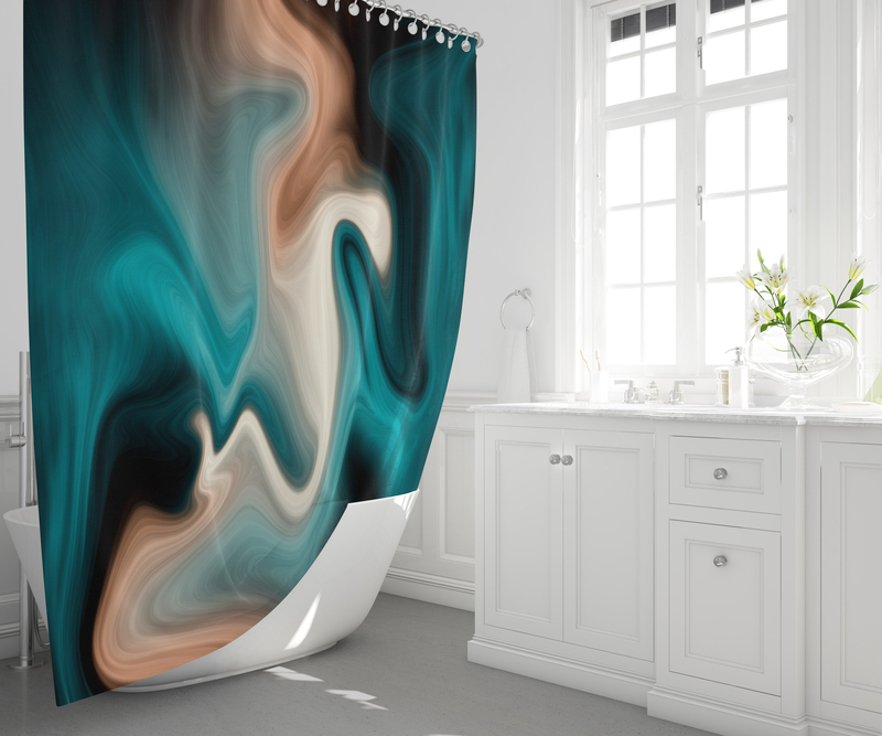Abstract Single Shower Curtain