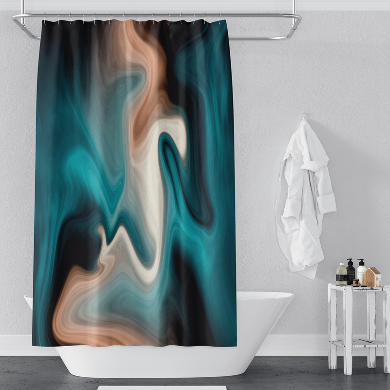 Abstract Single Shower Curtain