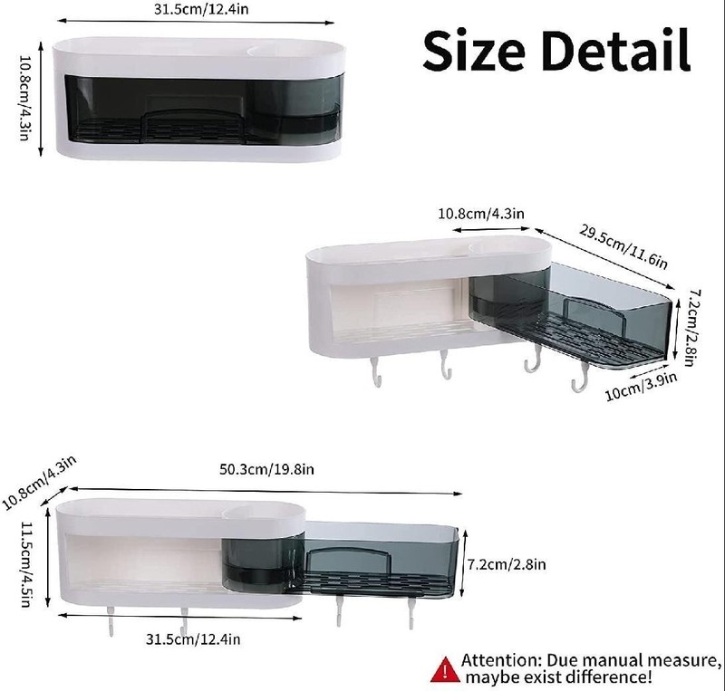 Abubacar Adhesive Mount Shower Caddy