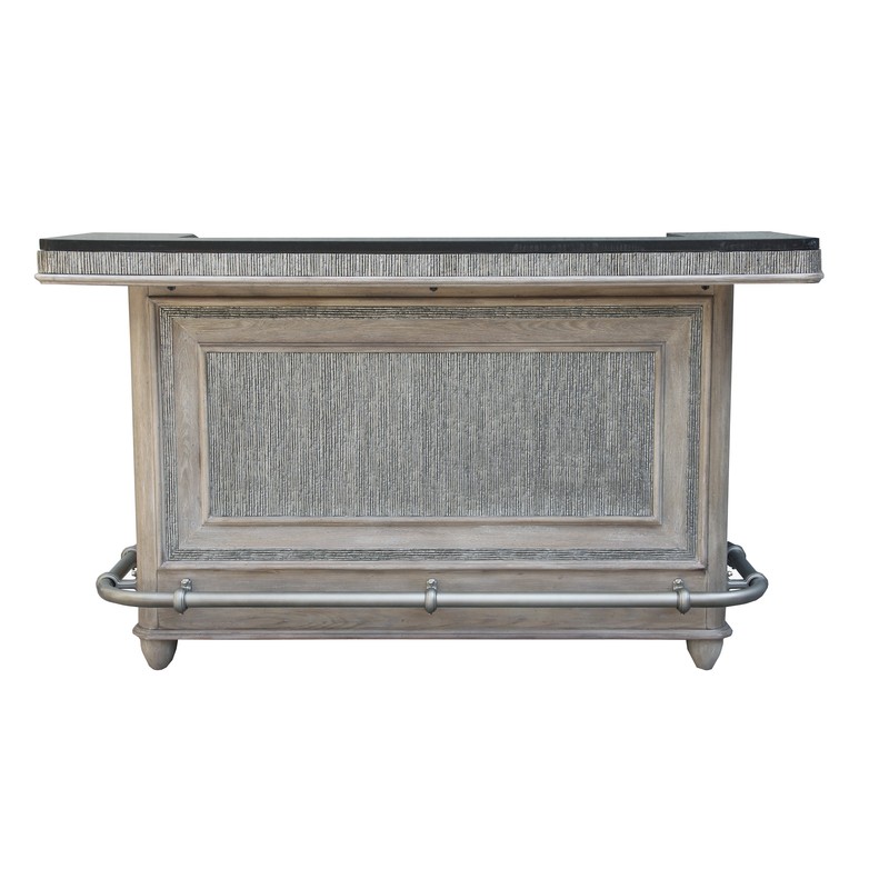 Adelina Textured Front Bar with Wine Storage