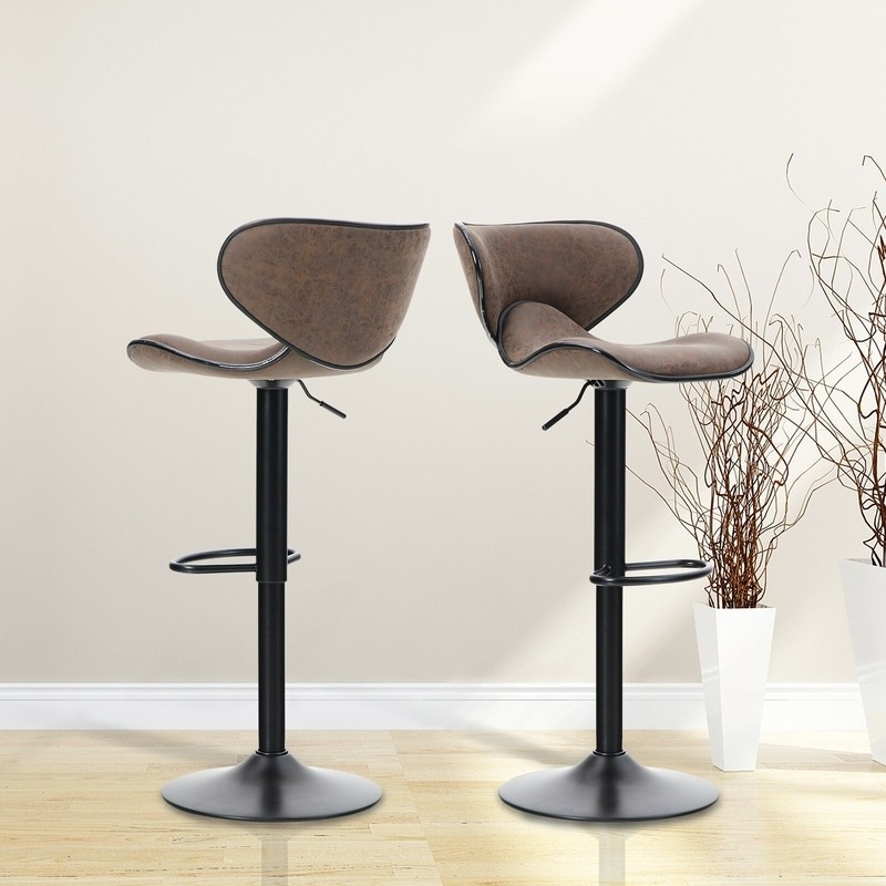 Adeliza Swivel Adjustable Height Bar Stool