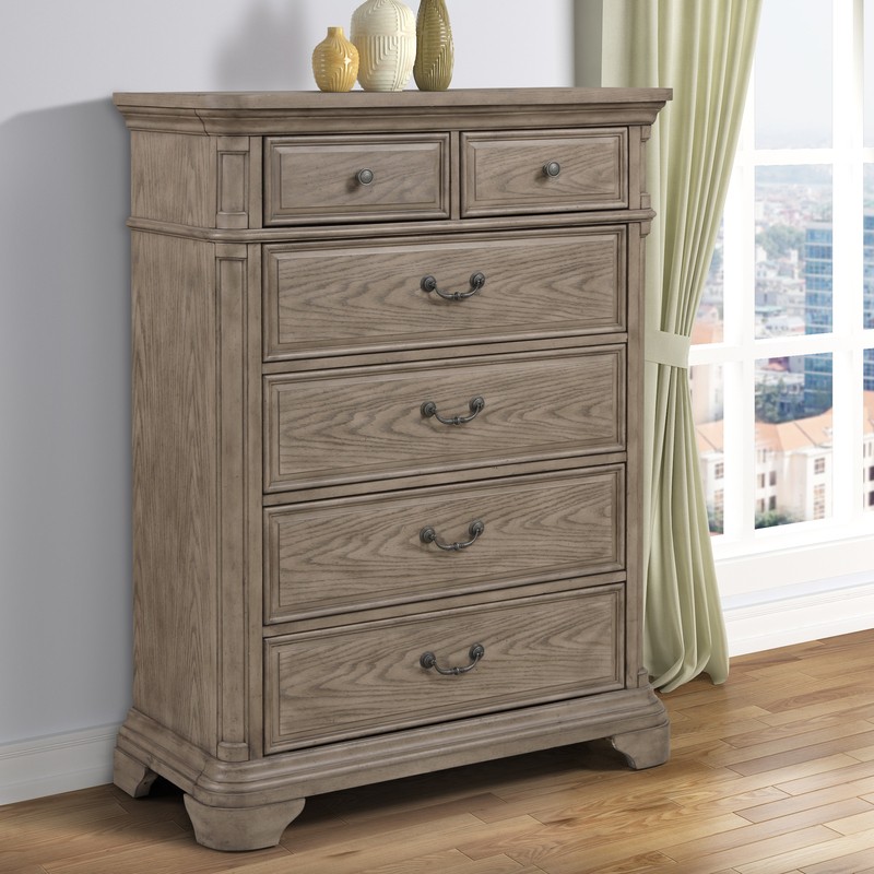 Adelmo Solid Wood Standard 6 Piece Bedroom Set