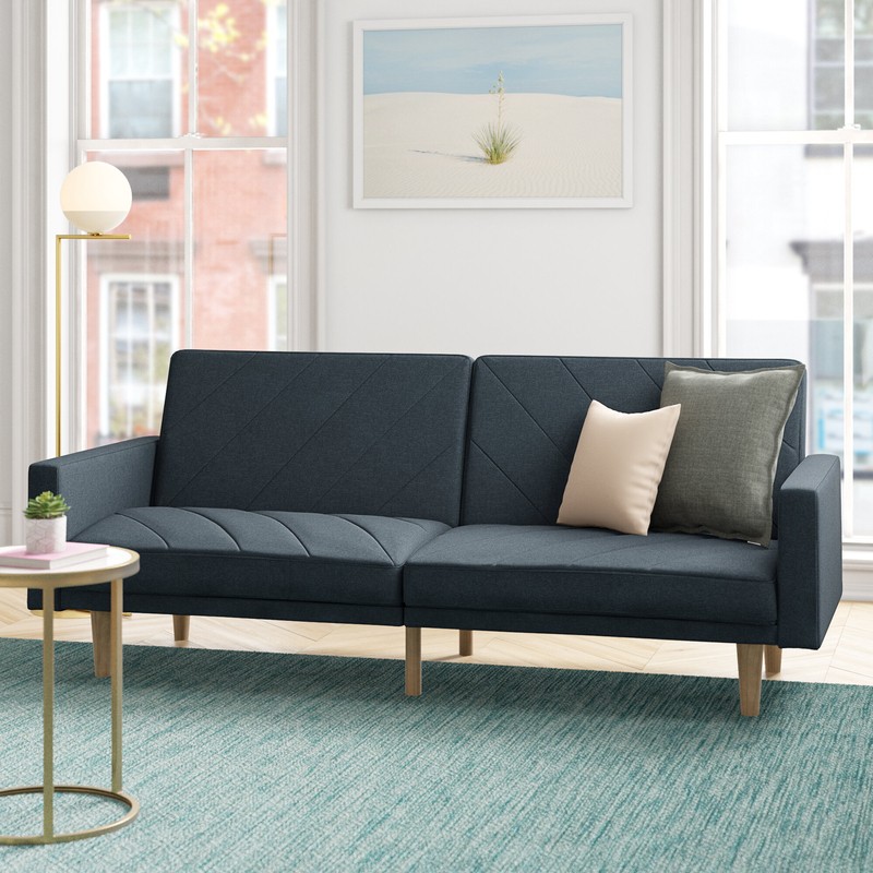 Adria Twin 78.5'' Wide Split Back Convertible Sofa