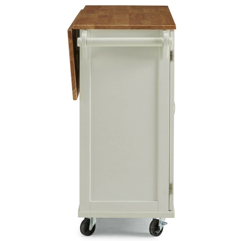 Aftonshire 44.5'' Wide Rolling Kitchen Island with Solid Wood Top