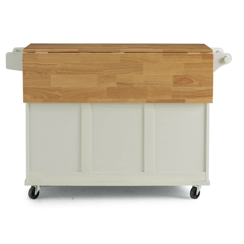 Aftonshire 44.5'' Wide Rolling Kitchen Island with Solid Wood Top