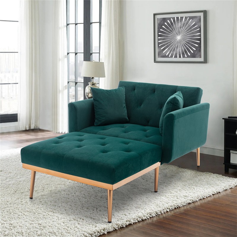 Ahsiah 34'' Wide Velvet Manual Ergonomic Recliner
