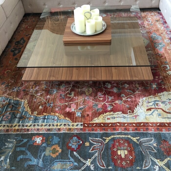 Aiofe Pedestal Coffee Table with Storage