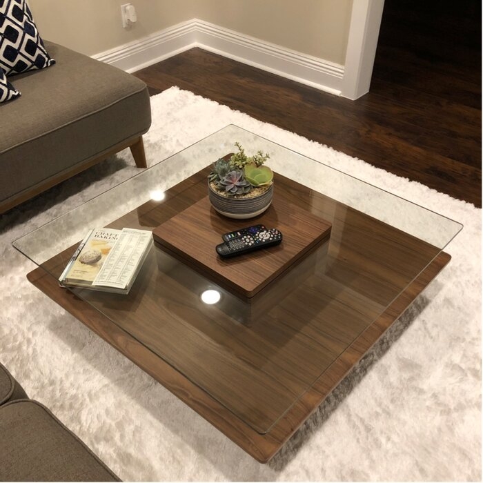 Aiofe Pedestal Coffee Table with Storage