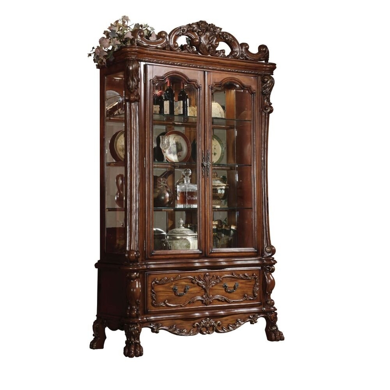 Aizley 20'' Wide Mirrored Back Curio Cabinet