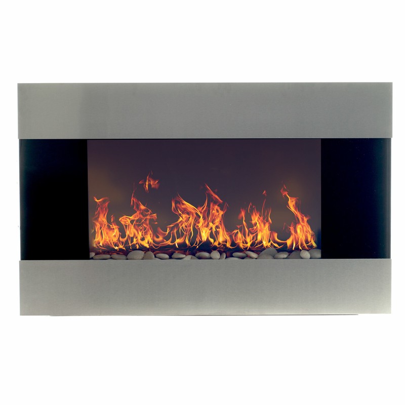 Allmar 36'' W Surface Wall Mounted Electric Fireplace