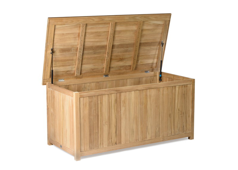 Allmodern Neal 255 Gallons Gallon Water Resistant Teak Solid Wood Deck Box in Brown