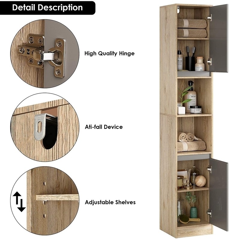 Alquan 11.8'' W x 66.3'' H x 11.8'' D Linen Cabinet