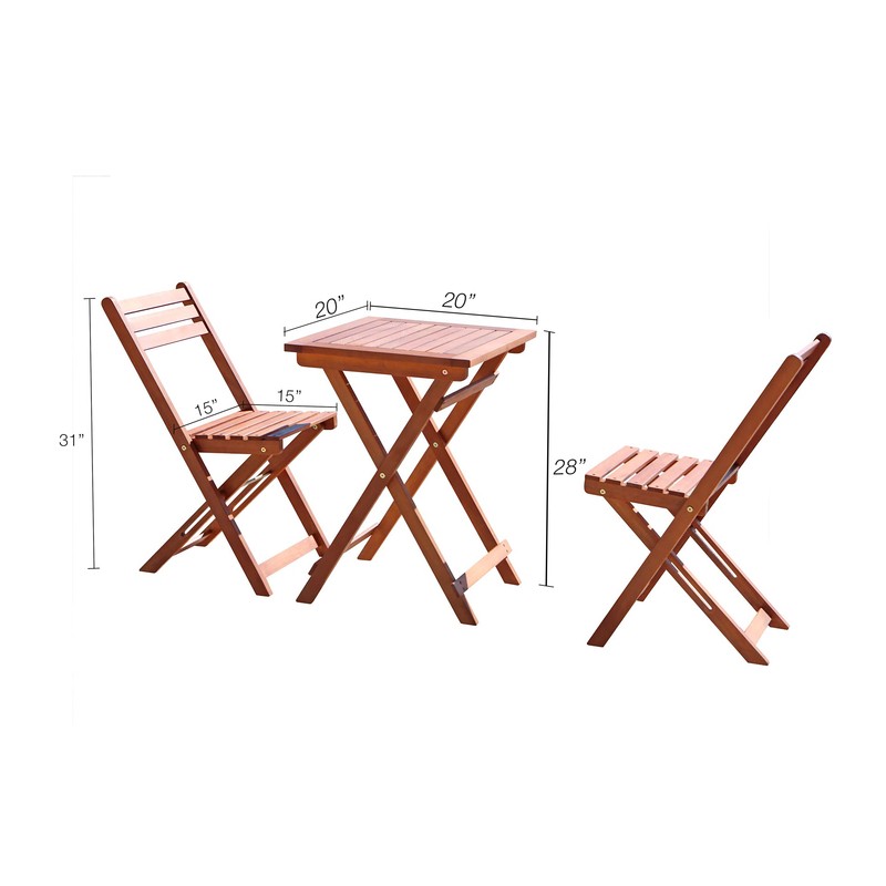 Altenwald Square 2 - Person 20'' Long Bistro Set