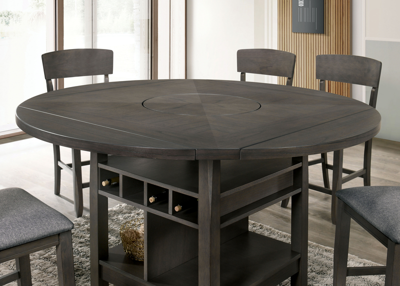 counter height round table seats 6