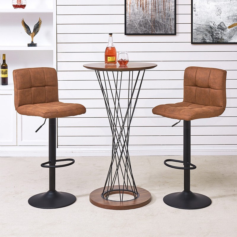 Amjed Swivel Adjustable Height Bar Stool