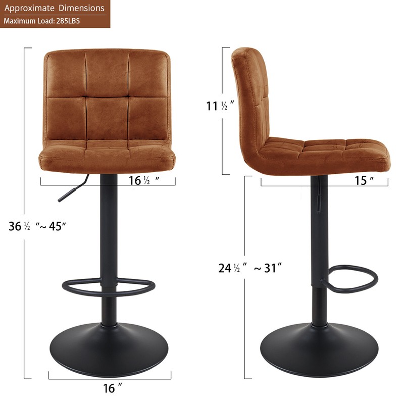 Amjed Swivel Adjustable Height Bar Stool