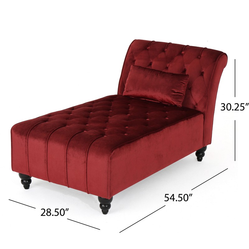Andrews Tufted Armless Chaise Lounge