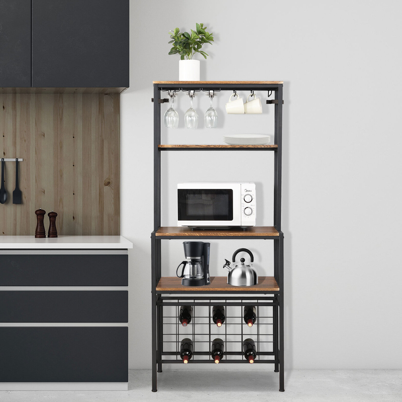Annadale 29.92'' Iron Standard Baker's Rack with Microwave Compatibility