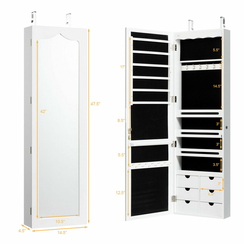Anyha 14.5'' Wide Jewelry Armoire with Mirror