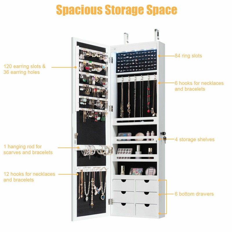 Anyha 14.5'' Wide Jewelry Armoire with Mirror