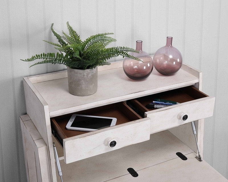 Aonesti Solid Wood Secretary Desk