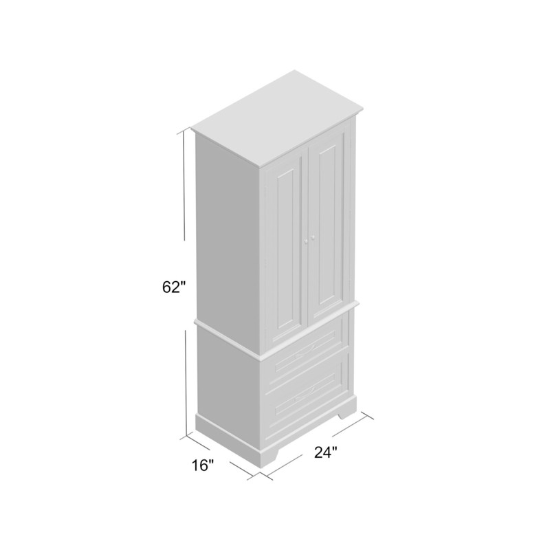 Arapahoe 24'' W x 62.25'' H x 16'' D Linen Cabinet