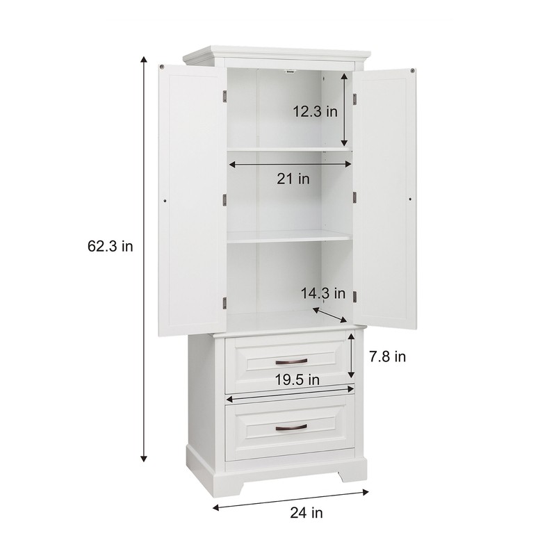 Arapahoe 24'' W x 62.25'' H x 16'' D Linen Cabinet