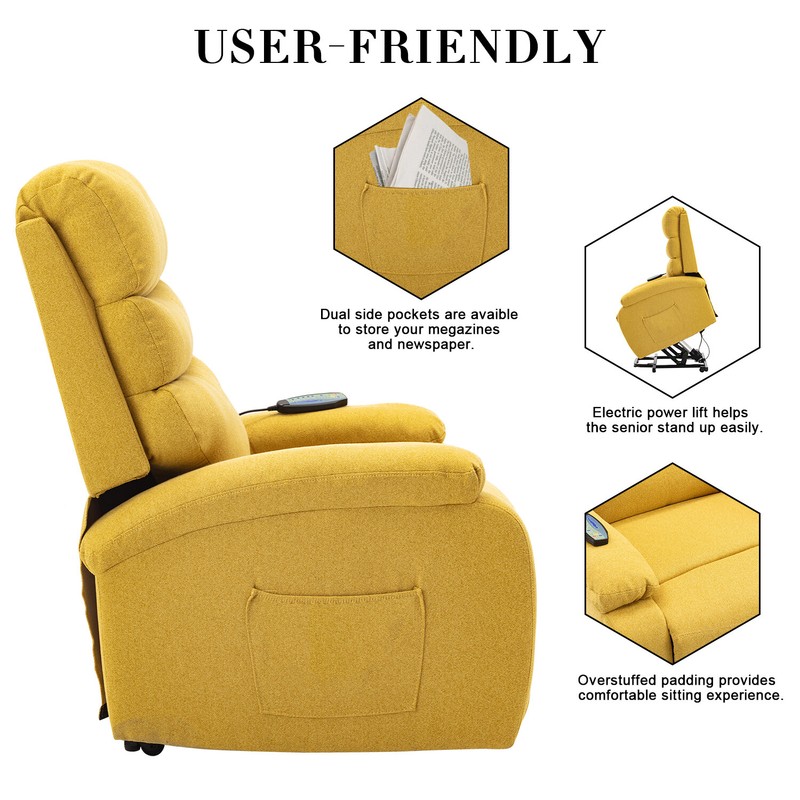Argonne 31.1'' Wide Power Lift Assist Standard Recliner with Massager