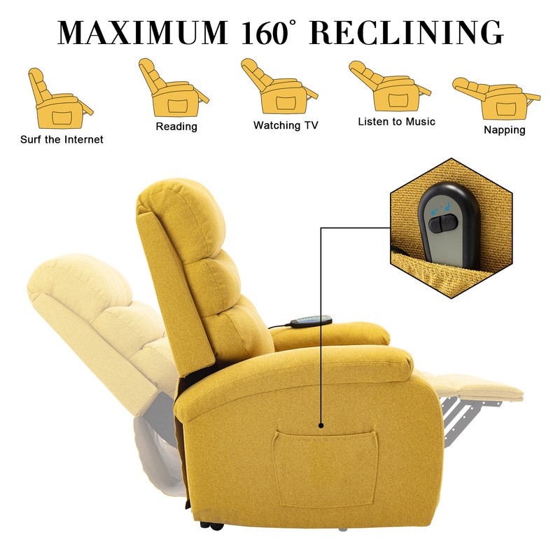 Argonne 31.1'' Wide Power Lift Assist Standard Recliner with Massager