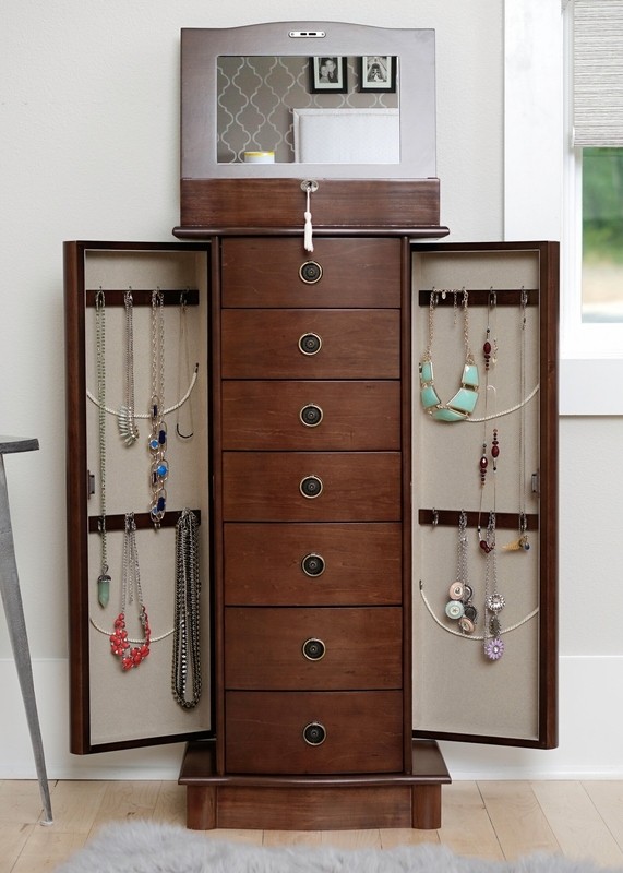 Argueta 15.5'' Wide Jewelry Armoire with Mirror