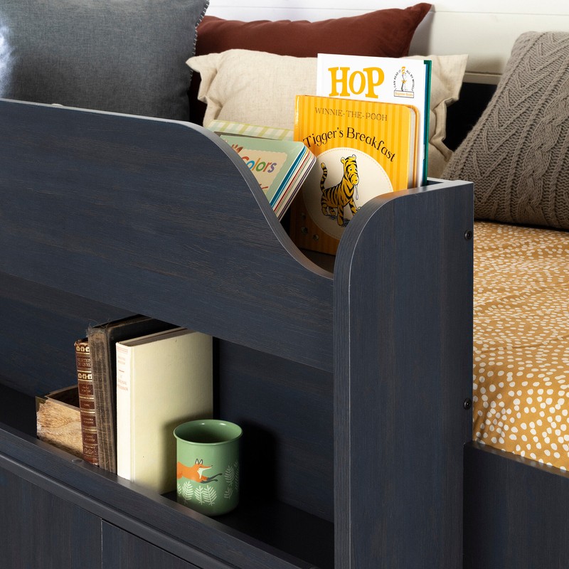 Arlen Twin 5 Drawer Loft Bed with Bookcase by South Shore