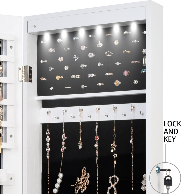 Armandas 14.6'' Wide Jewelry Armoire with Mirror