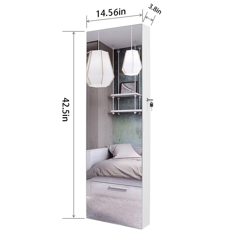 Armandas 14.6'' Wide Jewelry Armoire with Mirror
