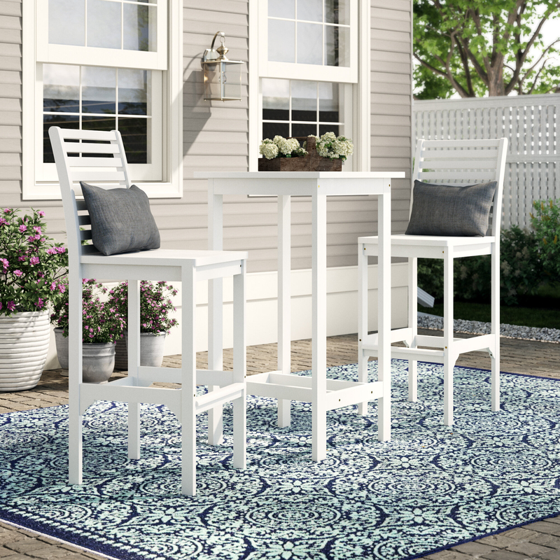 Arrihanna Square 2 - Person 24'' Long Bar Height Dining Set