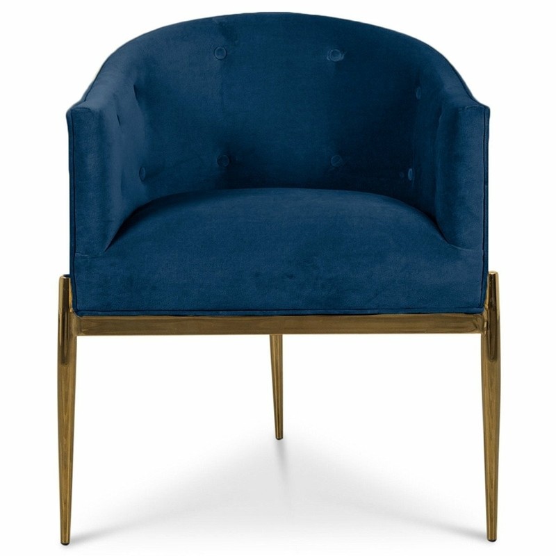 Art Deco Velvet Upholstered Arm Chair