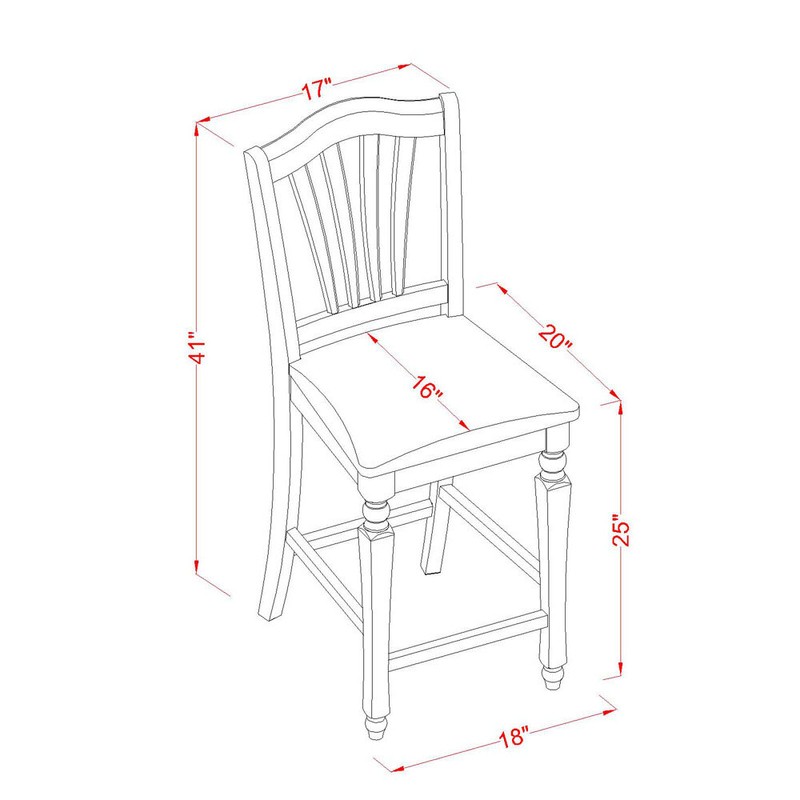 Ashworth Counter Height Butterfly Leaf Solid Wood Dining Set
