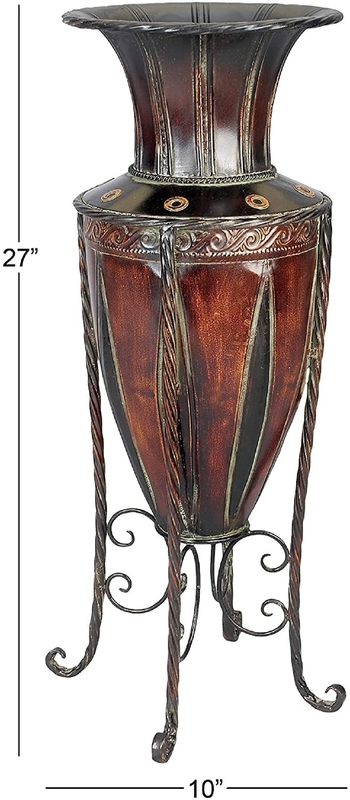 Aureus Brown 27'' Indoor / Outdoor Stainless Steel Floor Vase