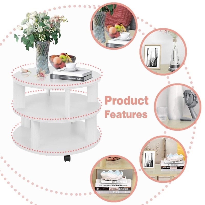 Austine 18.9'' Tall Wheel End Table