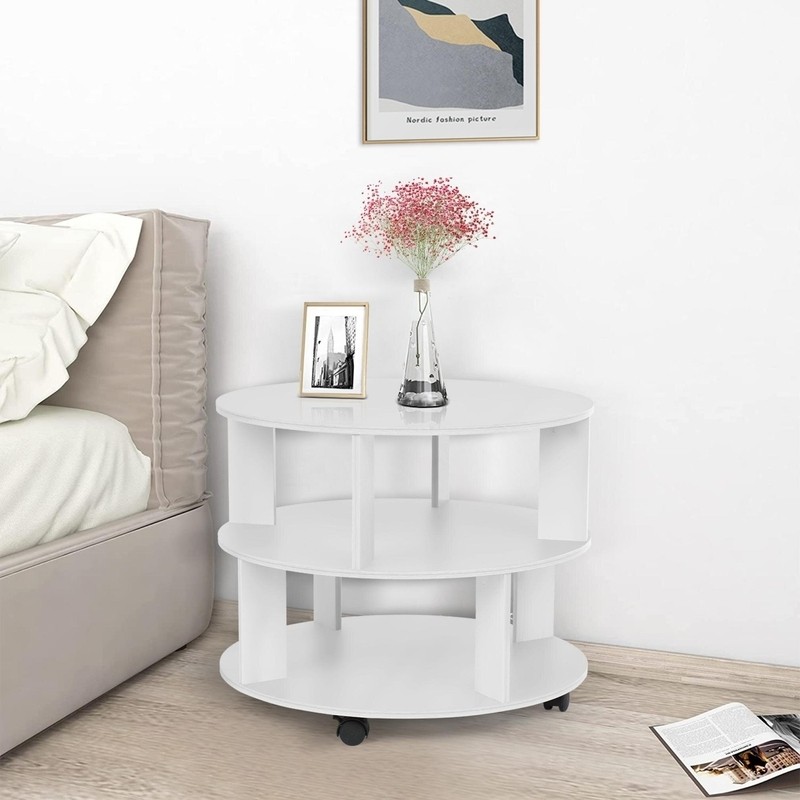 Austine 18.9'' Tall Wheel End Table