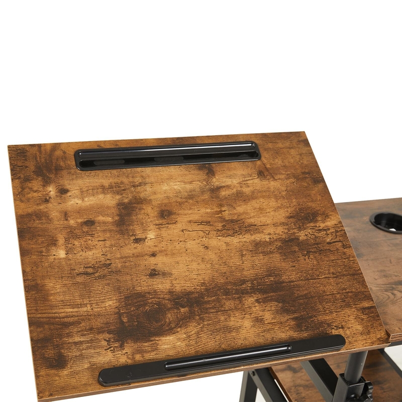 Ayben 36.2'' Tall Tray Top Wheel End Table Set