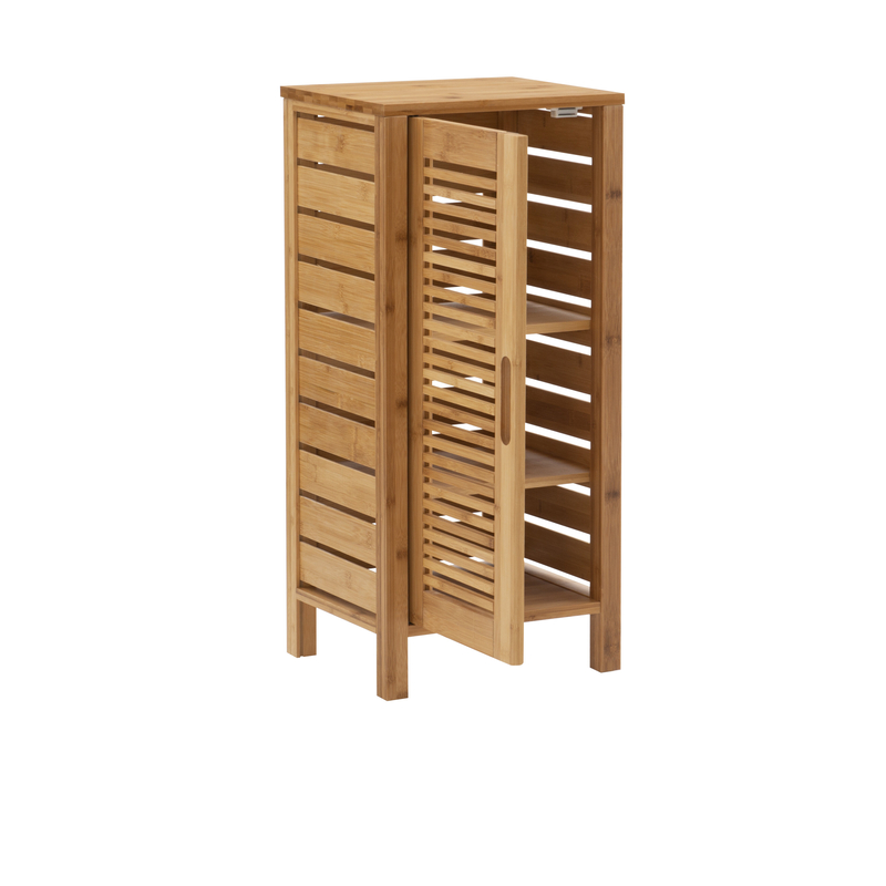 Ayden 13'' W x 28.5'' H x 11'' D Solid Wood Free-Standing Bathroom Cabinet