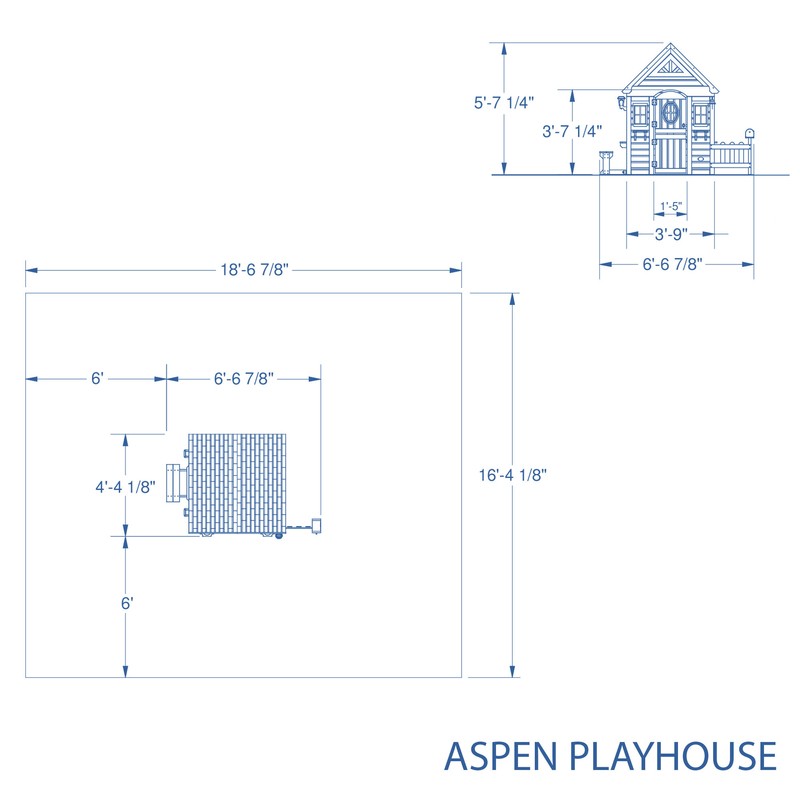 Backyard Discovery Aspen 78.87" X 52.12" Outdoor Cedar Playhouse with Kitchen