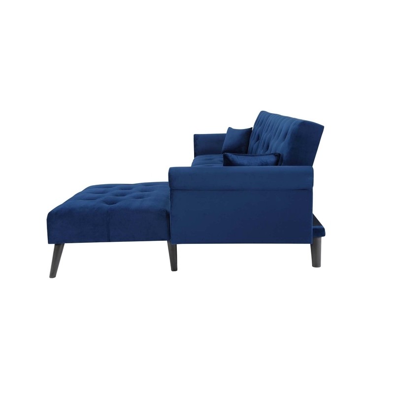 Bailey-Grace 115'' Velvet Rolled Arm